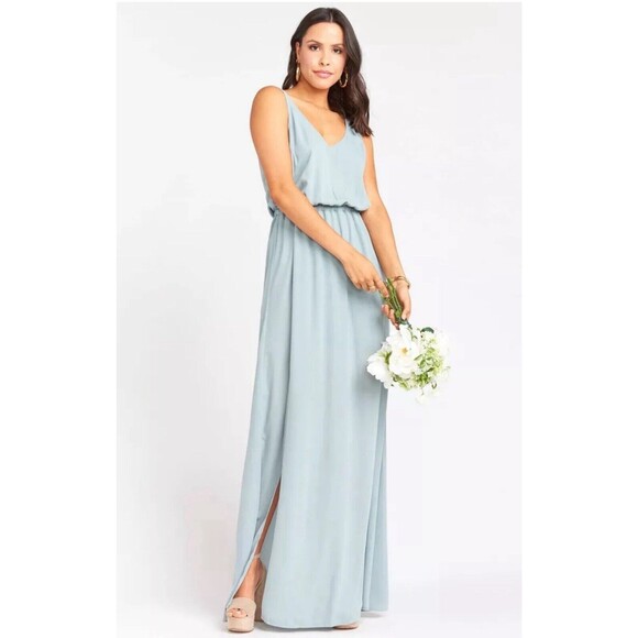 Show Me Your Mumu Maxi Dress Women's Kendall Size Small Light Blue Formal Flowy - Picture 1 of 12
